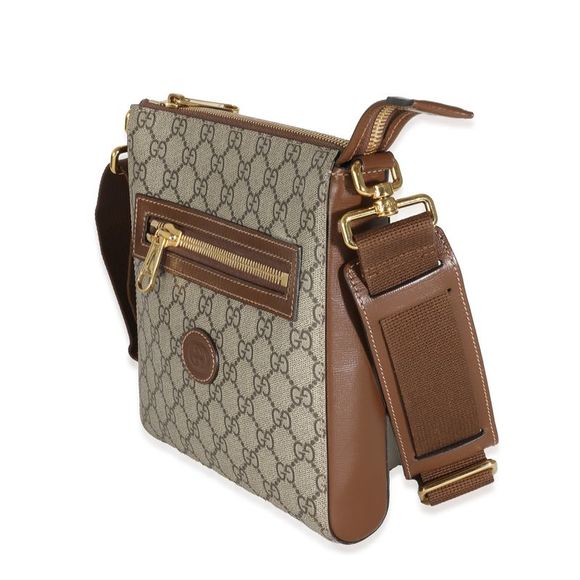 Gucci Beige GG Supreme Small Messenger Bag - Picture 3 of 6